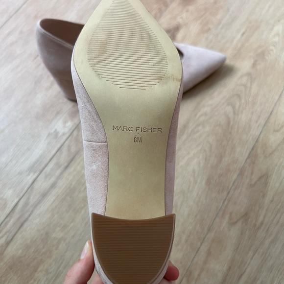 Marc Fisher Blush Suede Block Heels - Picture 2 of 5